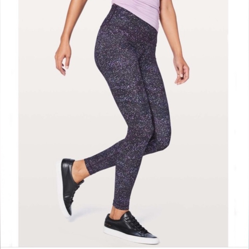 Lululemon wunder under leggings color crystalline multi.